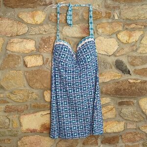 Tommy Bahama Blue and White Floral Swim Dress